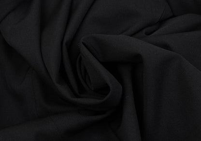 Y's Black Summer Wool Fly-Front Round Collar Jacket Size 3