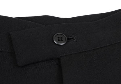 Y's Black Wool Gabardine Tapered Pants Size 1