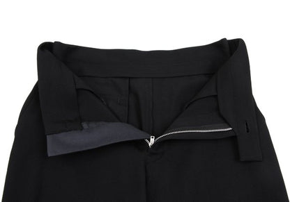 Y's Black Wool Gabardine Tapered Pants Size 1