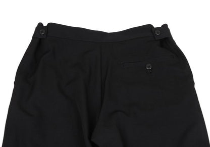 Y's Black Wool Gabardine Tapered Pants Size 1