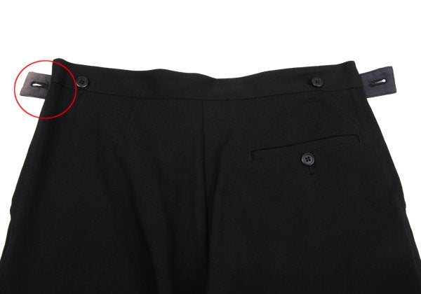 Y's Black Wool Gabardine Tapered Pants Size 1