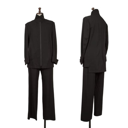 Y's Black Wool Gabardine Tapered Pants Size 1