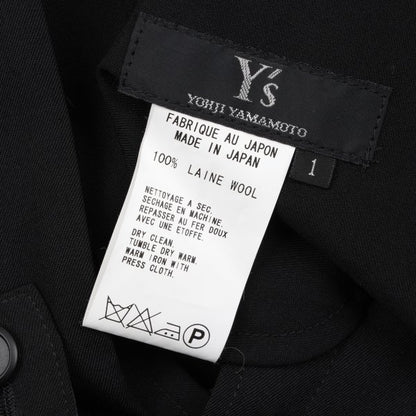 Y's Black Wool Gabardine Tapered Pants Size 1