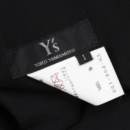 Y's Black Wool Gabardine Tapered Pants Size 1