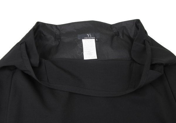 Y's Wool Gabardine Asymmetric Waist Cord Skirt Black Size 3