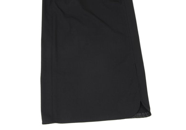 Y's Wool Gabardine Asymmetric Waist Cord Skirt Black Size 3