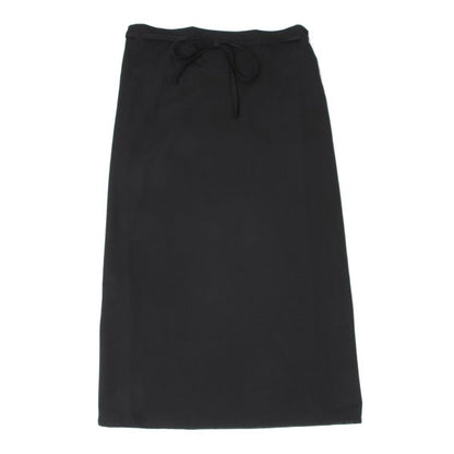 Y's Wool Gabardine Asymmetric Waist Cord Skirt Black Size 3