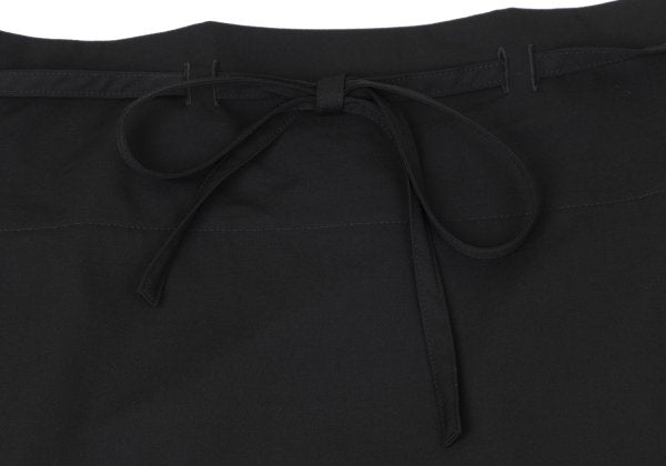 Y's Wool Gabardine Asymmetric Waist Cord Skirt Black Size 3