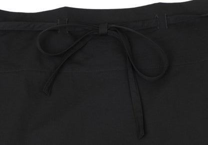 Y's Wool Gabardine Asymmetric Waist Cord Skirt Black Size 3