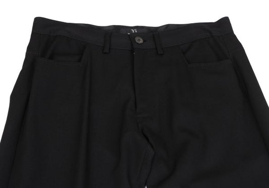 Y's Wool Square Pocket Pants Black Size 2