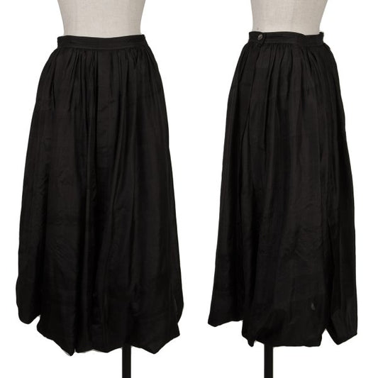 COMME des GARCONS Silk Folded Tuck Wide Pants Black Size M