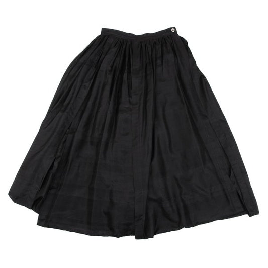 COMME des GARCONS Silk Folded Tuck Wide Pants Black Size M