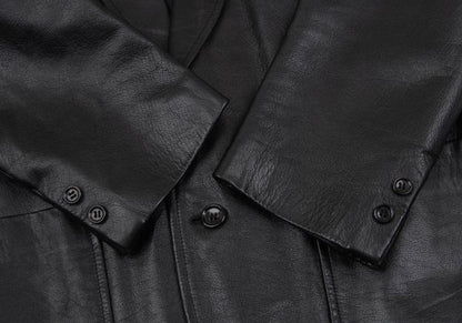 tricot COMME des GARCONS 80s Leather Jacket Black Size M