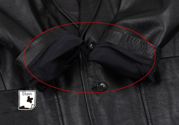 tricot COMME des GARCONS 80s Leather Jacket Black Size M