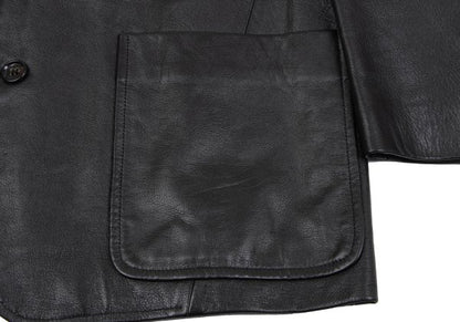 tricot COMME des GARCONS 80s Leather Jacket Black Size M