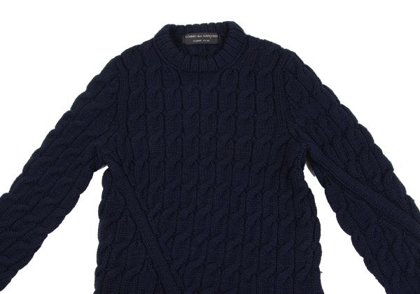 COMME des GARCONS HOMME PLUS 97AW Wool Sweater Navy Size M