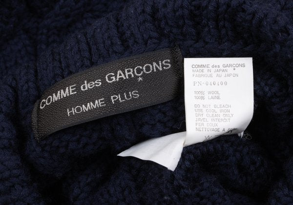 COMME des GARCONS HOMME PLUS 97AW Wool Sweater Navy Size M