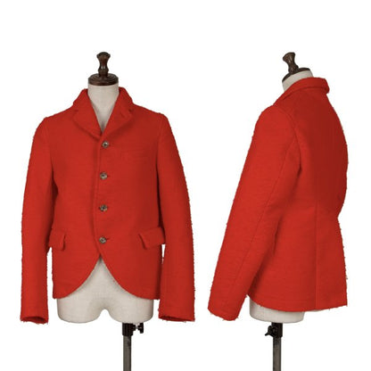 COMME des GARCONS Pilling Felt 4-Button Jacket Red Size SS