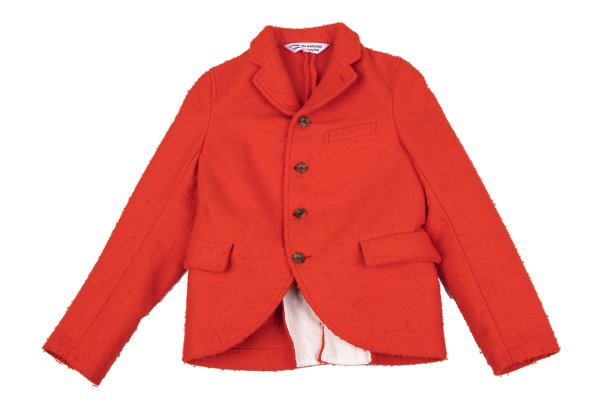 COMME des GARCONS Pilling Felt 4-Button Jacket Red Size SS