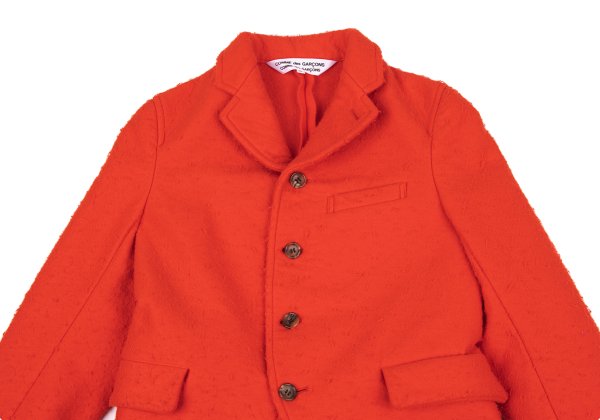 COMME des GARCONS Pilling Felt 4-Button Jacket Red Size SS