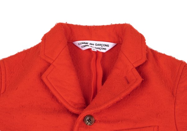 COMME des GARCONS Pilling Felt 4-Button Jacket Red Size SS