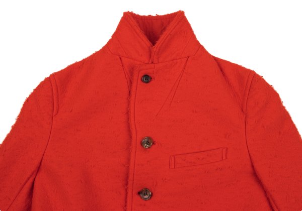 COMME des GARCONS Pilling Felt 4-Button Jacket Red Size SS