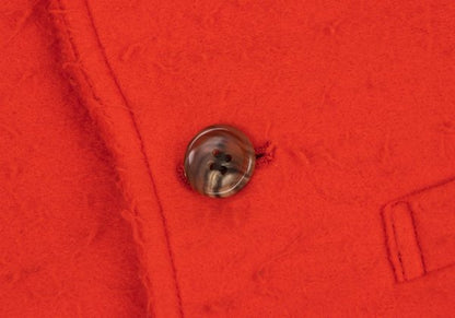 COMME des GARCONS Pilling Felt 4-Button Jacket Red Size SS