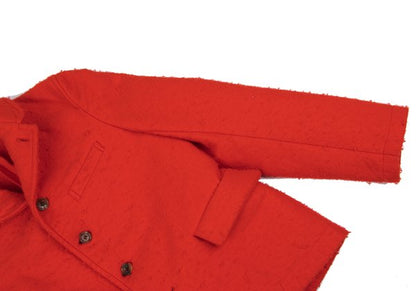 COMME des GARCONS Pilling Felt 4-Button Jacket Red Size SS