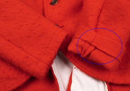 COMME des GARCONS Pilling Felt 4-Button Jacket Red Size SS