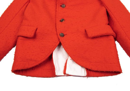COMME des GARCONS Pilling Felt 4-Button Jacket Red Size SS