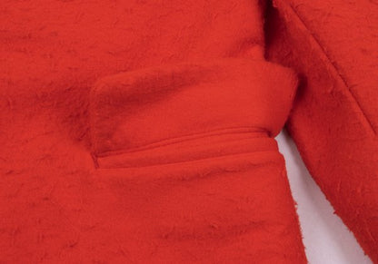 COMME des GARCONS Pilling Felt 4-Button Jacket Red Size SS