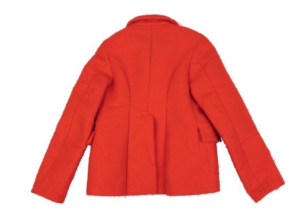COMME des GARCONS Pilling Felt 4-Button Jacket Red Size SS