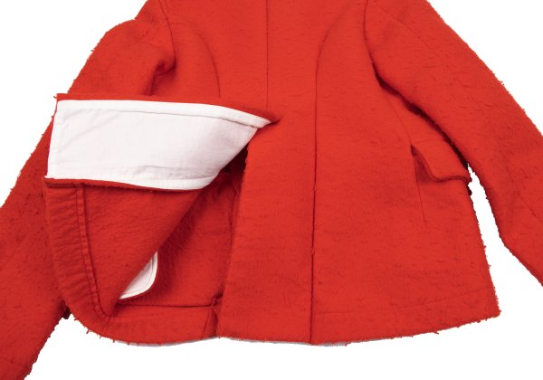 COMME des GARCONS Pilling Felt 4-Button Jacket Red Size SS