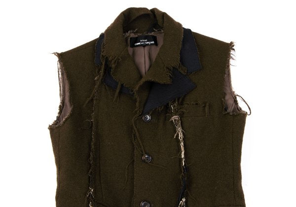 COMME des GARCONS Tricot Wool Felted Raw Jacket Green Size S