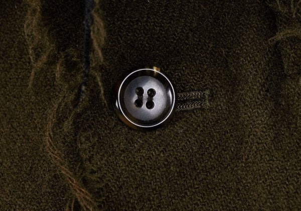 COMME des GARCONS Tricot Wool Felted Raw Jacket Green Size S