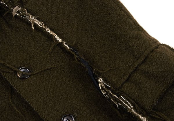 COMME des GARCONS Tricot Wool Felted Raw Jacket Green Size S