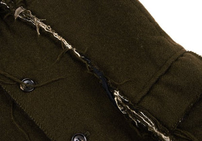 COMME des GARCONS Tricot Wool Felted Raw Jacket Green Size S