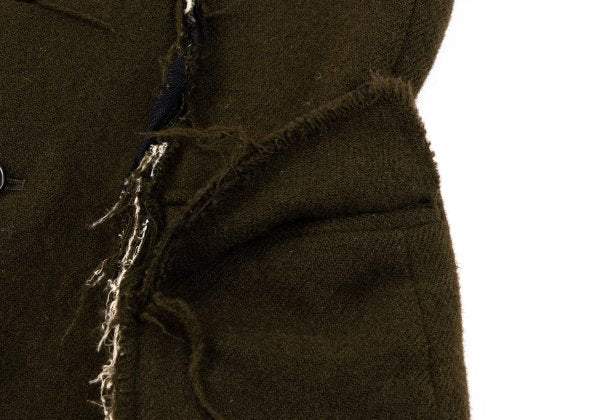 COMME des GARCONS Tricot Wool Felted Raw Jacket Green Size S