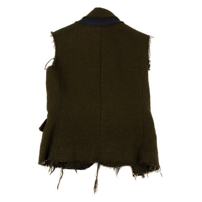 COMME des GARCONS Tricot Wool Felted Raw Jacket Green Size S