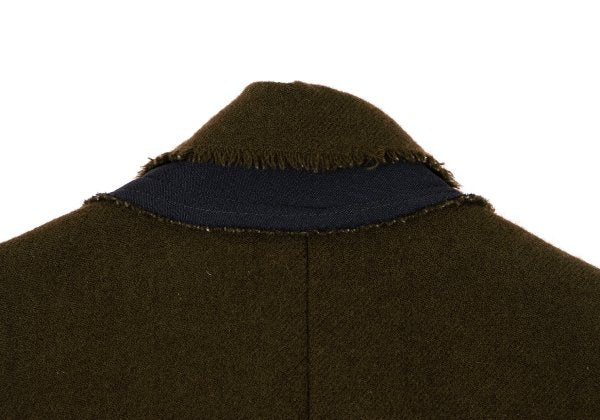COMME des GARCONS Tricot Wool Felted Raw Jacket Green Size S