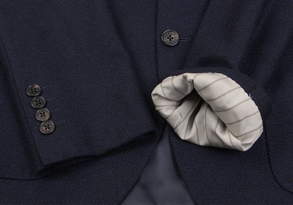Papas Loro Piana Cashmere Wool Silk Jacket Blue Size S