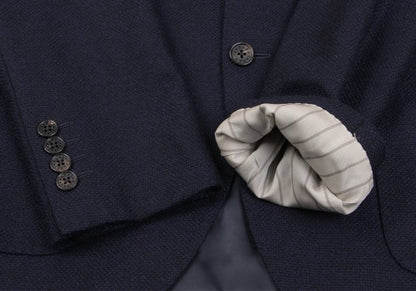 Papas Loro Piana Cashmere Wool Silk Jacket Blue Size S