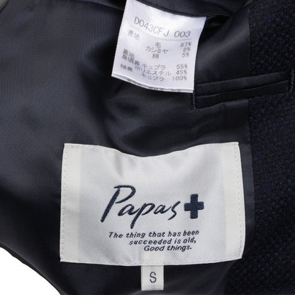 Papas Loro Piana Cashmere Wool Silk Jacket Blue Size S