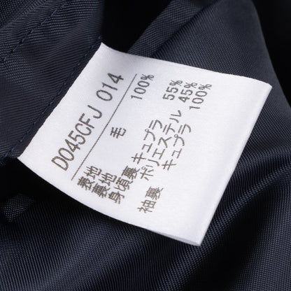 Papas Bottoli Wool Check 2-Button Jacket Blue Size M