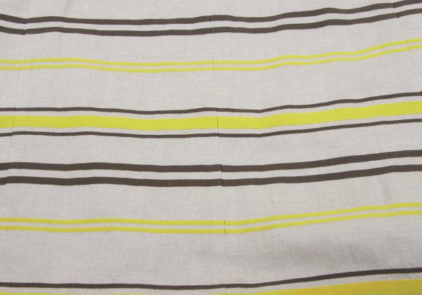 Leilian Stripe Jacquard Short Sleeve Tunic Ecru Blouse Size 7