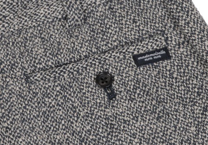 Mademoiselle NON NON Linen Silk Tweed Pants Navy Size 38M