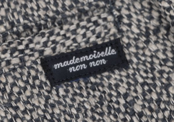 Mademoiselle NON NON Linen Silk Tweed Pants Navy Size 38M
