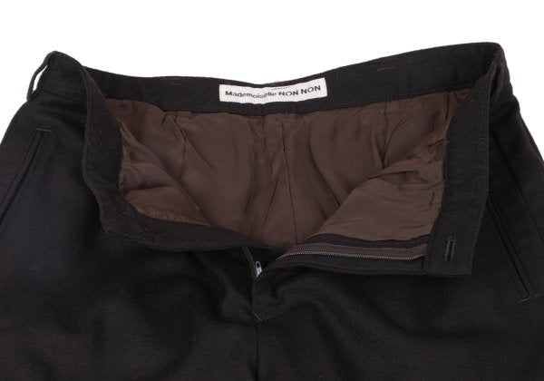 Mademoiselle NON NON Wool Double Cuff Pants Black Size 38M