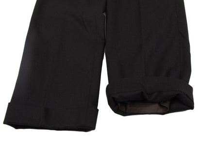 Mademoiselle NON NON Wool Double Cuff Pants Black Size 38M