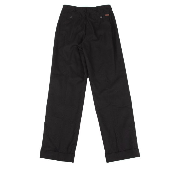Mademoiselle NON NON Wool Double Cuff Pants Black Size 38M